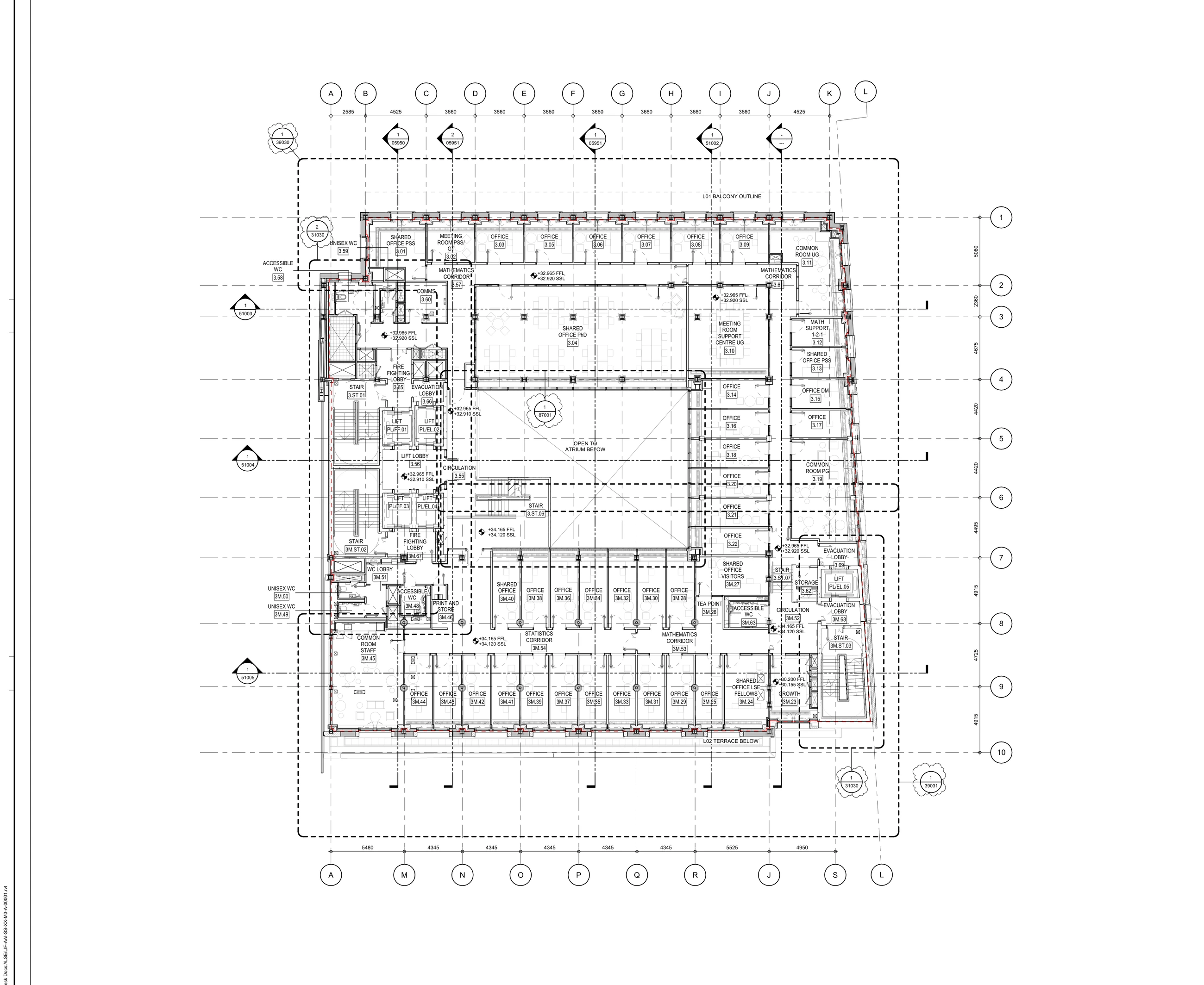 Level 3 general-arrangement floor plan