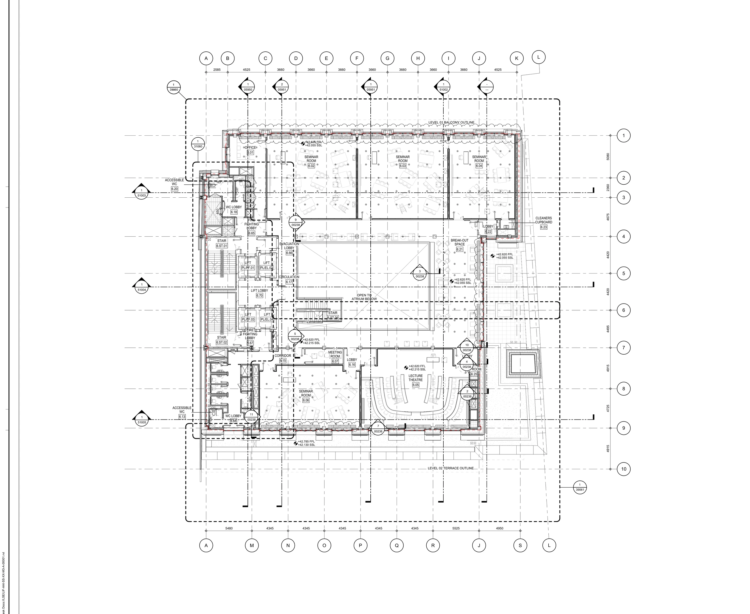 Level 6 general-arrangement floor plan